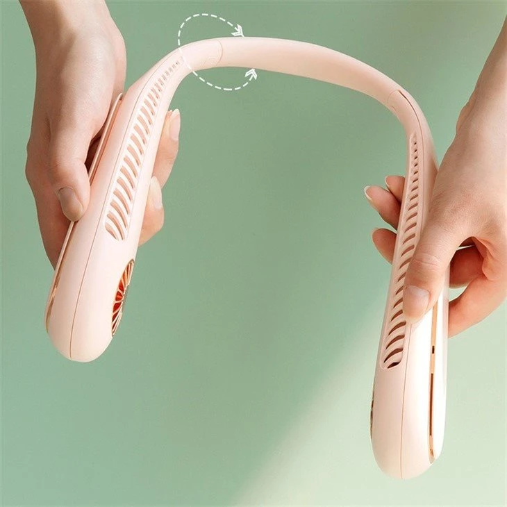 Battery operated neck fan